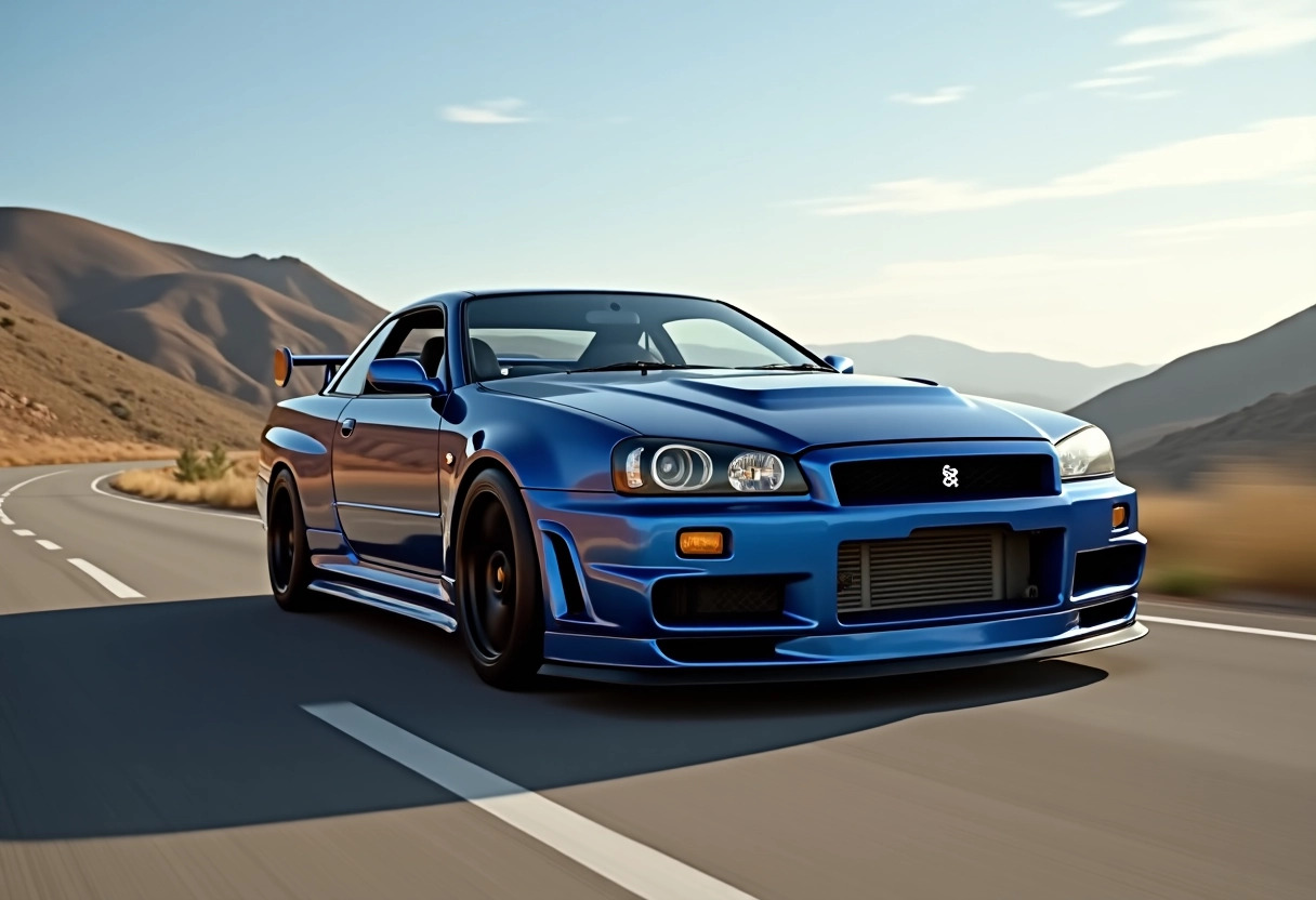 nissan skyline gt-r r34  japon  voiture